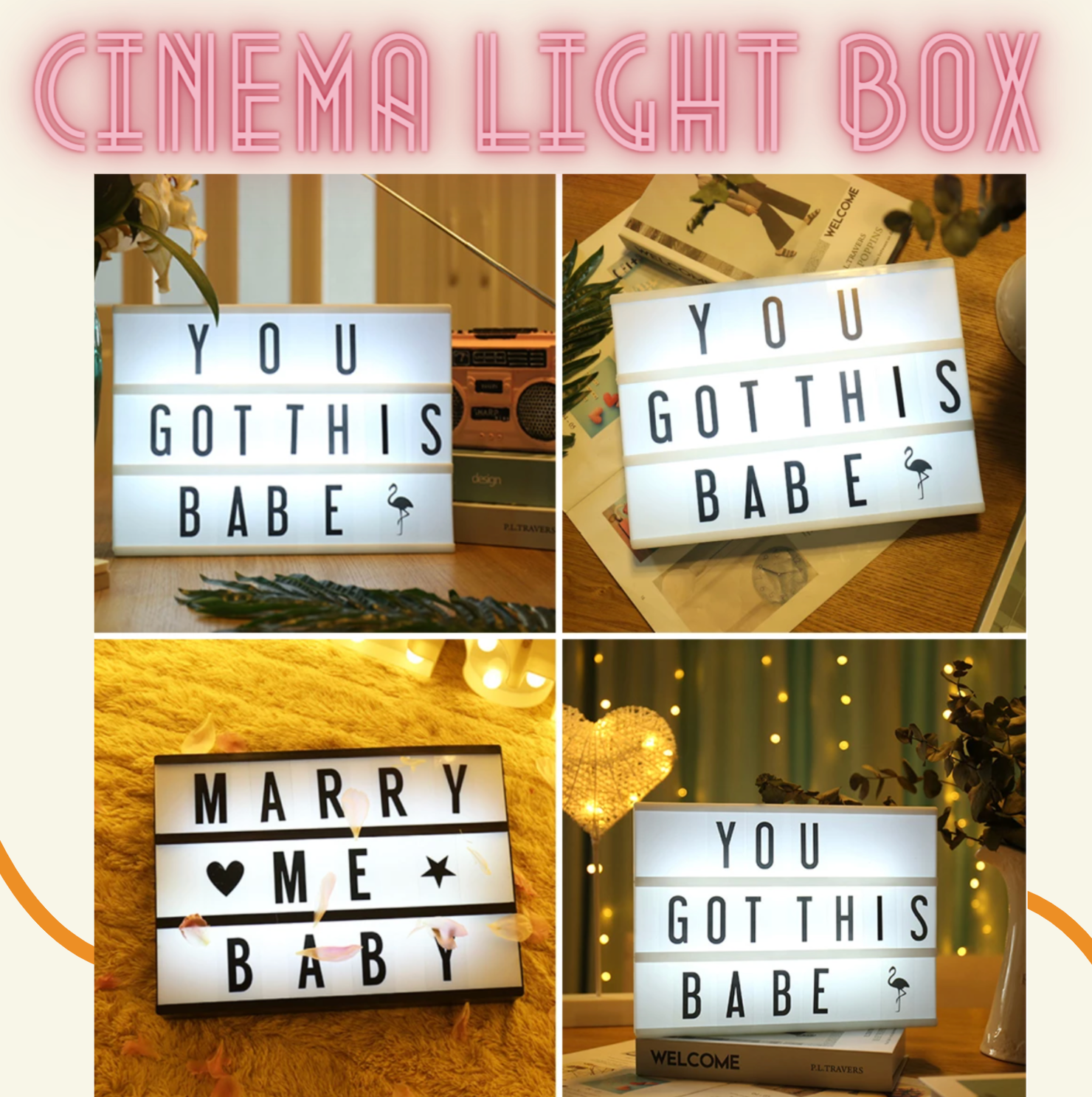 DIY LED Vintage Cinema Board Light Box – Stufie